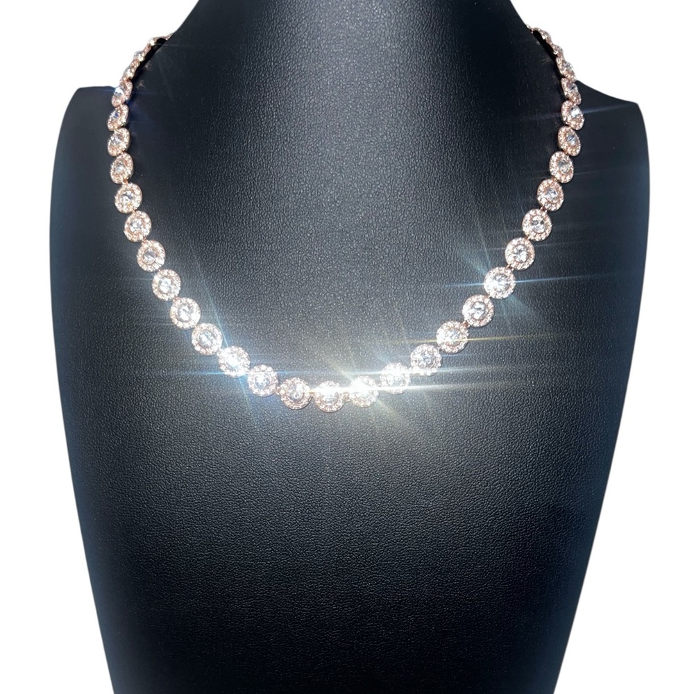 ✨ NEW Rose Gold Plated Crystal Tennis Necklace
